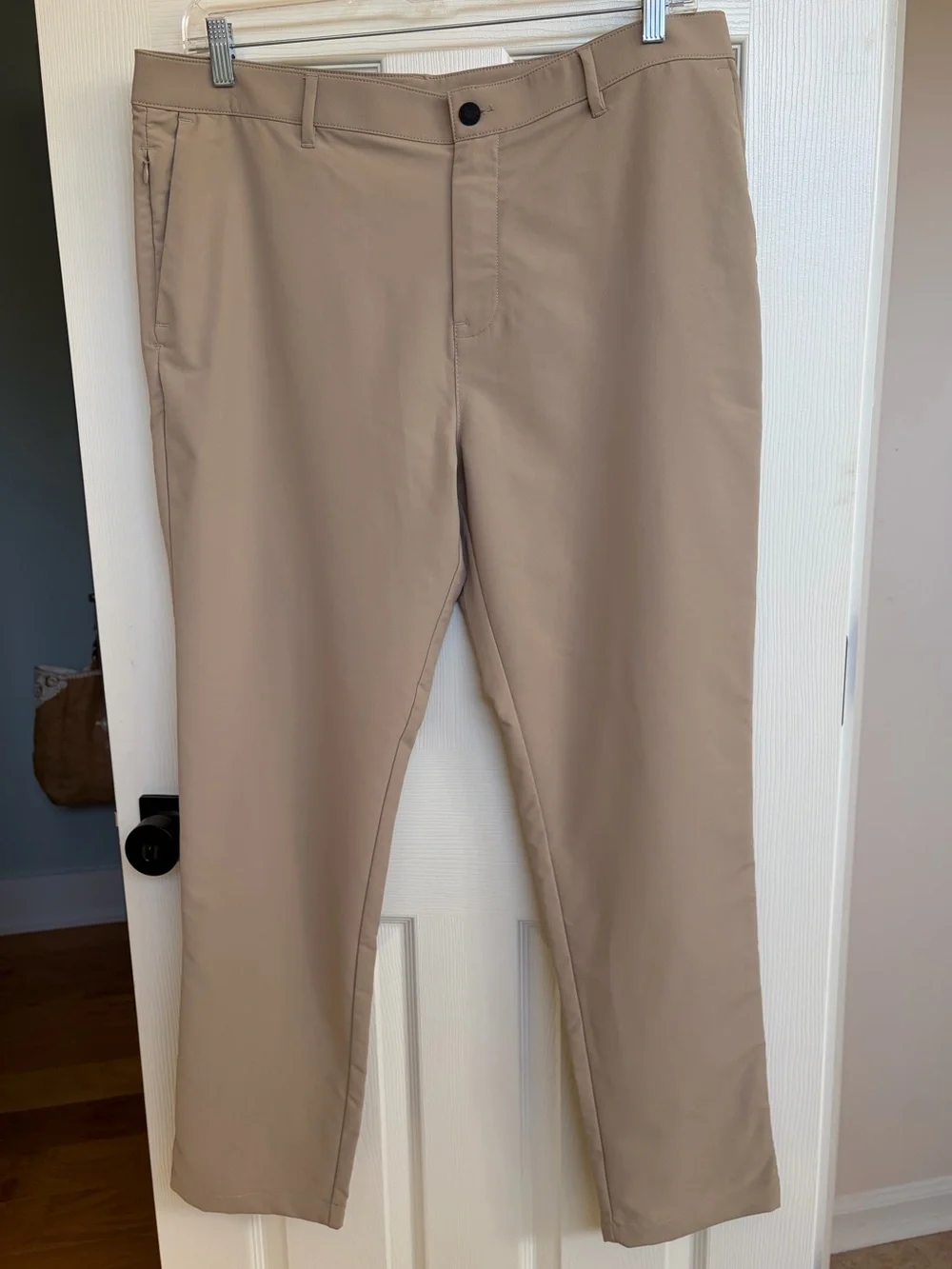 Banana Republic Mens 38x32 Khaki Straight Performance Chino Pants